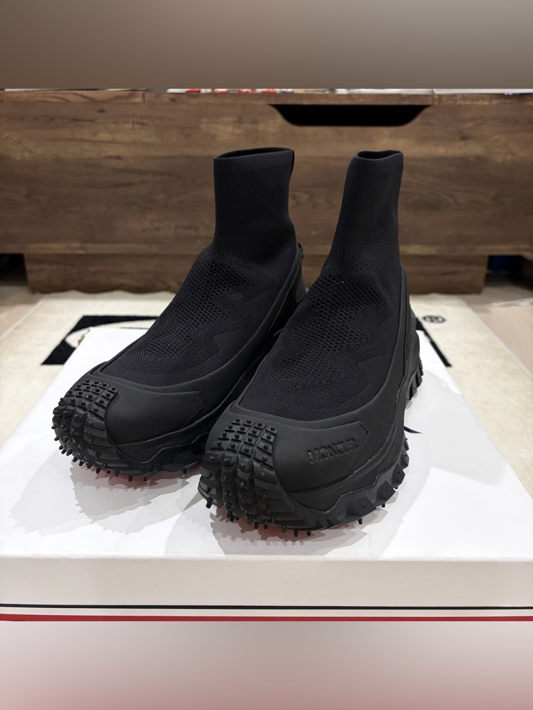 Moncler Trailgrip Knit Sock High Top Sneaker